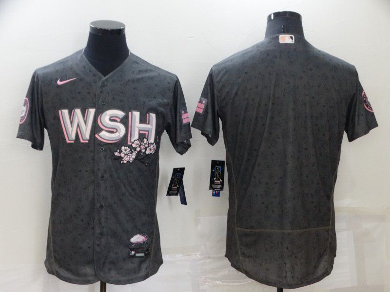 Men Washington Nationals Blank Grey City Edition Elite Nike 2022 MLB Jersey